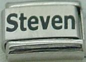 Steven - laser name Italian charm - Click Image to Close